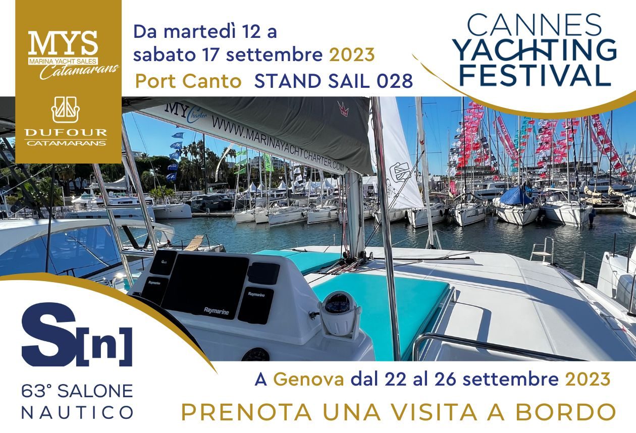 A Cannes ed a Genova i Saloni 2023 con Dufour Catamarans